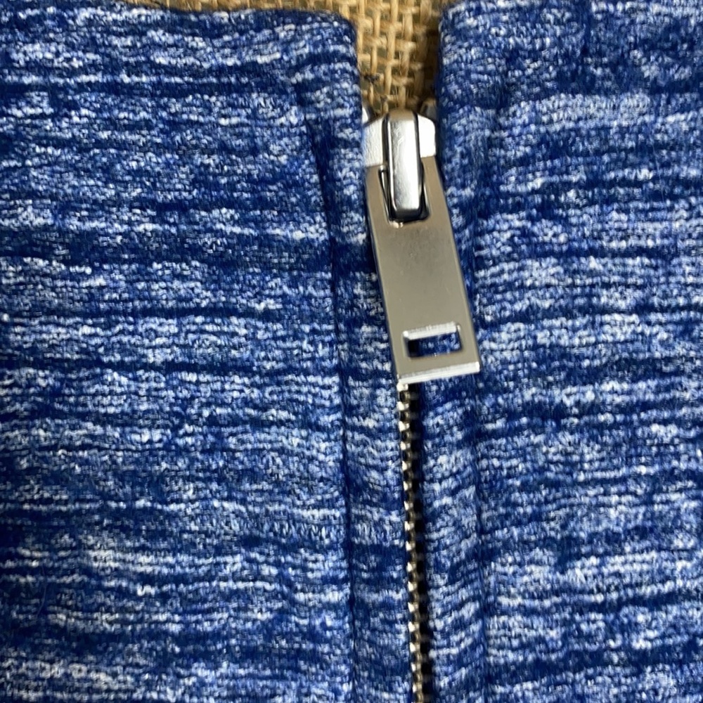 NWOT Banana Republic Blue Space Dye Peplum Jacket - Picture 4 of 11